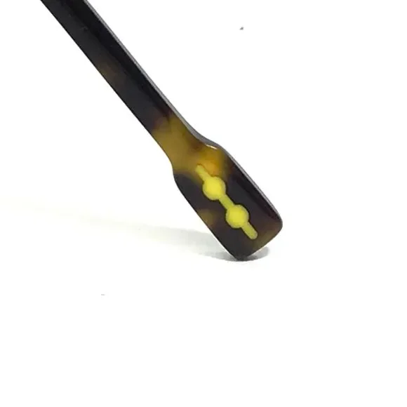 POP by Roussilhe Eyeglasses Frames 34B C25 Navy Blue Neon Yellow Round 47-20-135